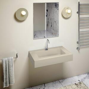 HEAVY - Top lavabo sospeso in marmoresina cm 80x50xh13 Sabbia