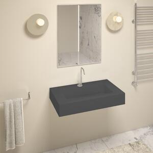 HEAVY - Top lavabo sospeso in marmoresina cm 80x50xh13 Antracite