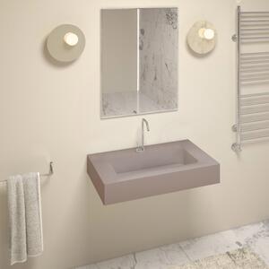 HEAVY - Top lavabo sospeso in marmoresina cm 80x50xh13 Tortora