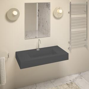 HEAVY - Top lavabo sospeso in marmoresina cm 100x50xh13 Antracite