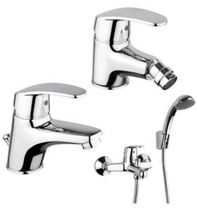 Set miscelatori bagno lavabo, bidet e esterno vasca Piralla OFELIA Cromo