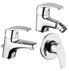 Set miscelatori bagno lavabo, bidet e incasso doccia Piralla OFELIA Cromo