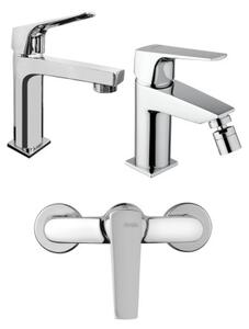 Set miscelatori bagno lavabo, bidet esterno doccia Piralla linea ICEBERG Cromo