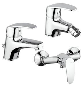 Set miscelatori bagno lavabo, bidet e esterno doccia Piralla OFELIA Cromo