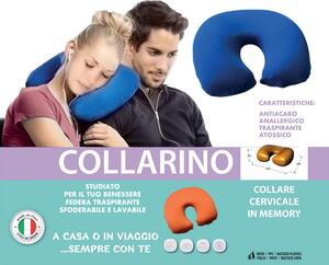 Cuscino da viaggio collare cervicale in memory foam Grigio