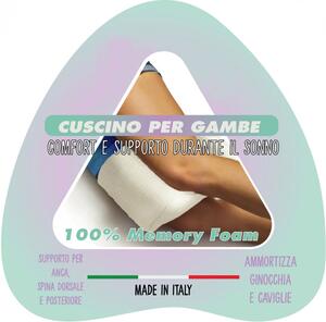 Cuscino per gambe in memory foam traspirante Grigio