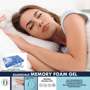 GEL5 - Cuscino in memory foam forato sfoderabile h 15 cm