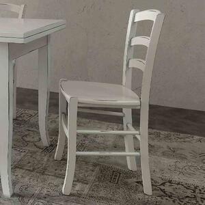 La seggiola paesana sedia di realizzata totalmente in legno massello, finiture shabby chic