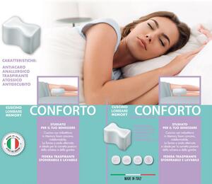 Cuscino lombare in memory foam traspirante Grigio