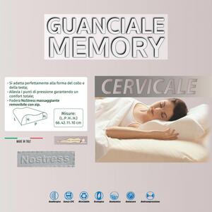 Cuscino cervicale in memory foam sfoderabile h 11 cm