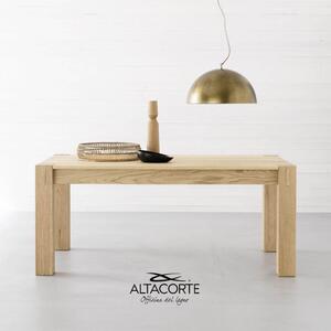 Altacorte stoccolma tavolo in legno in puro stile nordico, misure piano 160 x 90 x altezza 77-5, finiture rovere alaska