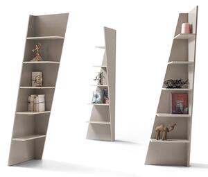 Myhome esquina libreria angolare realizzata in mdf laccato opaco, colore bianco