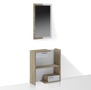 Tomasucci kiara wood ingresso con finiture in rovere e larice bianco a poro aperto