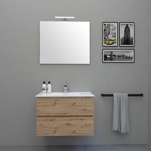 Composizione bagno aygo 80 da 4 pezzi disponibile in varie finiture, finiture rovere