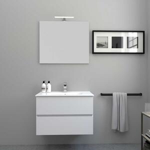 Composizione bagno aygo 80 da 4 pezzi disponibile in varie finiture, finiture bianco lucido