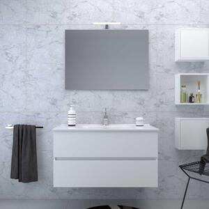 Composizione bagno aygo 100 da 4 pezzi disponibile in varie finiture, finiture bianco lucido