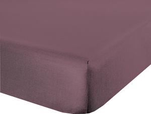 Lenzuolo letto sotto lenzuola con angoli flanella caldo cotone 100% cotone Made in Italy PRUGNA - SINGOLO