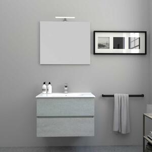 Composizione bagno aygo 80 da 4 pezzi disponibile in varie finiture, finiture cemento