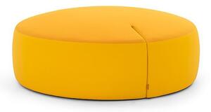 Viganò tommy pouf disponibile con tavolino e caricatore, colore giallo, dimensione piccolo, aggiungi optional senza tavolino