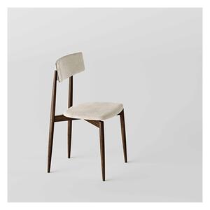 Tonelli design aw_chair sedia con struttura legno massello seduta sagomata e imbottita, colore bianco