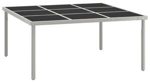 Tavolo da Giardino 170x170x74,5 cm in Vetro e Acciaio