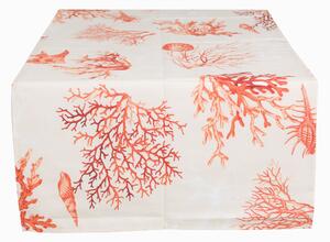 Runner da tavola in 100% cotone stampa digitale dai colori vivi ed intensi lavabile in lavatrice made in Italy CORALLI ROSSO - 45 X 140 CM