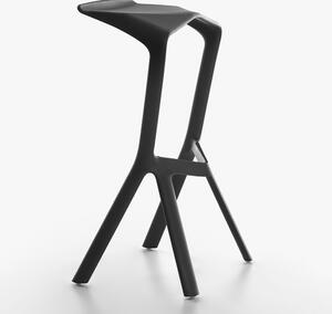 Plank miura sgabelli in polipropilene designer konstantin grcic, colore nero