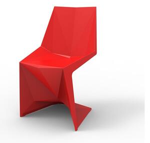 Vondom voxel sedie in polipropilene disponibile in vari finiture impilabile, colore rosso