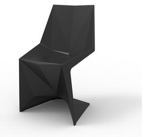 Vondom voxel sedie in polipropilene disponibile in vari finiture impilabile, colore nero