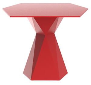 Vondom vertex tavolo con base in polietilene e piano in laminato adatto si per indoor che outdoor, colore rosso