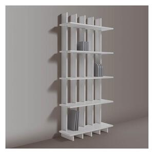 Myhome babele libreria in frassino laccato, colore bianco