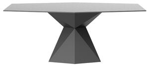 Vondom vertex tavolo con base in polietilene e piano in laminato adatto si per indoor che outdoor, colore nero