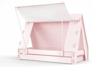 Letto per bambini tenda singolo o a una piazza e mezza di mathy by bols con cassetto, colore rosa, dimensioni singolo larghezza 90 - lunghezza 190