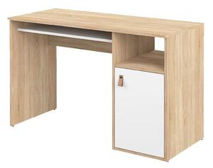 Temahome oxford scrivania con vano semichiuso, colore bianco