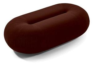 Sancal loop pouf ovale in tessuto di diverse dimensioni finiture monocolore e mix edition, dimensione piccolo 155x84xh44 cm, colore red step