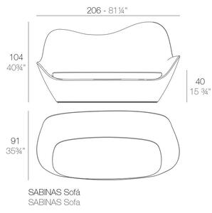 Vondom sabinas sofa divanetto per esterno disegnato da javier mariscal, colore rosso