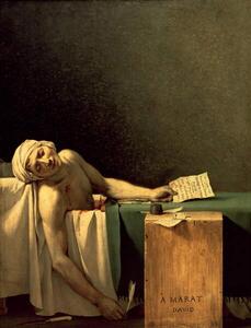 Riproduzione The Death of Marat 1793, David, Jacques Louis