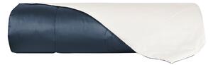 Plaid Arredo 140 x 180 cm in Raso di puro cotone Blu Notte