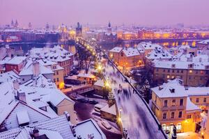 Fotografia Winter in Prague - city panorama, Henryk Sadura