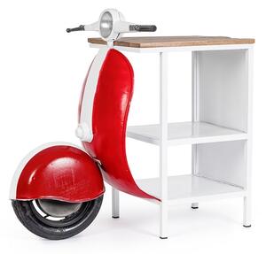 Bizzotto consolle vespa adatta per living o birrerie, colore rosso