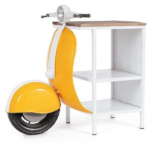 Bizzotto consolle vespa adatta per living o birrerie, colore giallo