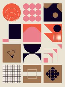 Illustrazione Scandinavian Artwork Vector Pattern Design, Normform