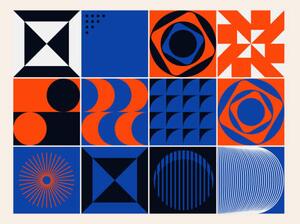 Illustrazione Neo Modernism Artwork Pattern Design, Normform