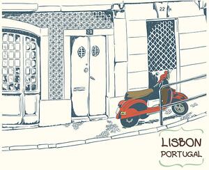 Illustrazione Lisbon street sketch, tasza_natasha