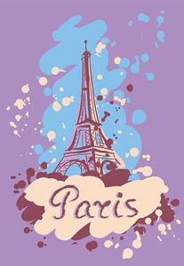 Illustrazione Colorful vector illustration of Tower Eiffel, TatianaKulikova