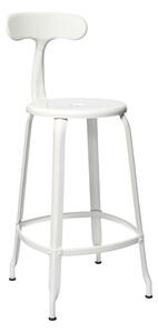 Chaises nicolle nicolle metal sgabello alto struttura in metallo con schienale in varie finiture e misure, struttura metallo, colore bianco brillante, dimensione sgabello altezza 65