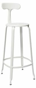 Chaises nicolle nicolle metal sgabello alto struttura in metallo con schienale in varie finiture e misure, struttura metallo, colore bianco brillante, dimensione sgabello altezza 80