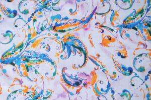 Set di 6 tovaglioli da tavola in stoffa 45 x 45 CM 100% cotone stampa digitale dai colori vivi ed intensi lavabili in lavatrice made in Italy PAISLEY
