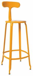 Chaises nicolle nicolle metal sgabello alto struttura in metallo con schienale in varie finiture e misure, struttura metallo, colore giallo narciso, dimensione sgabello altezza 80