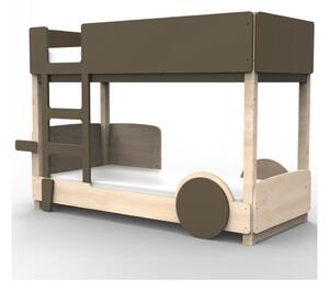 Letto a castello discovery bunk bed di mathy by bols, colore fango, dimensioni singolo larghezza 90 - lunghezza 190